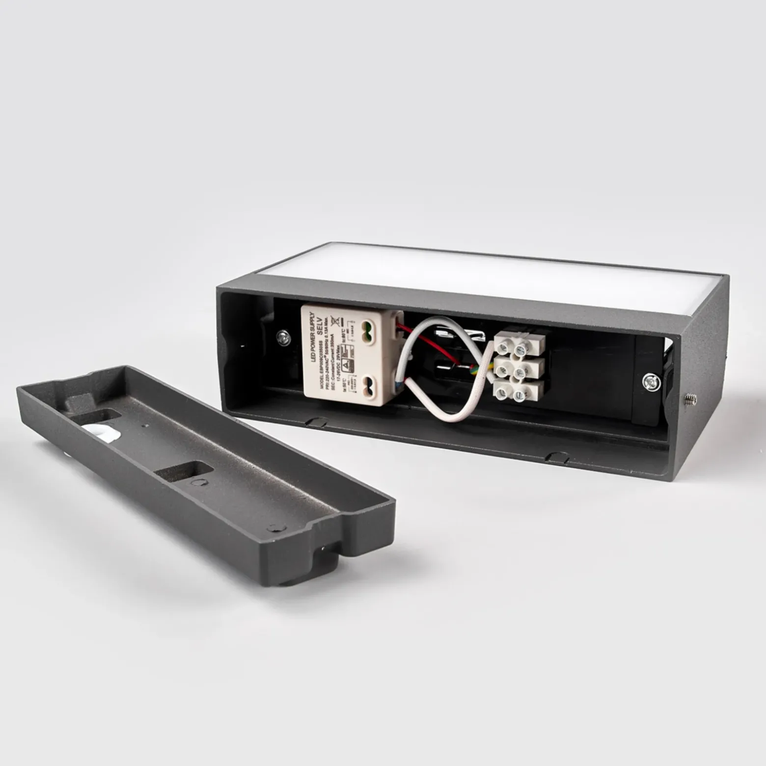 Lucande Aplique LED para exterior Lissi, 21 cm, antracita, IP54