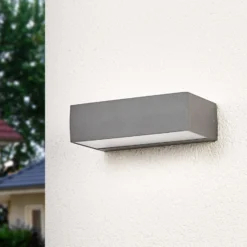 Lucande Aplique LED para exterior Lissi, 21 cm, antracita, IP54