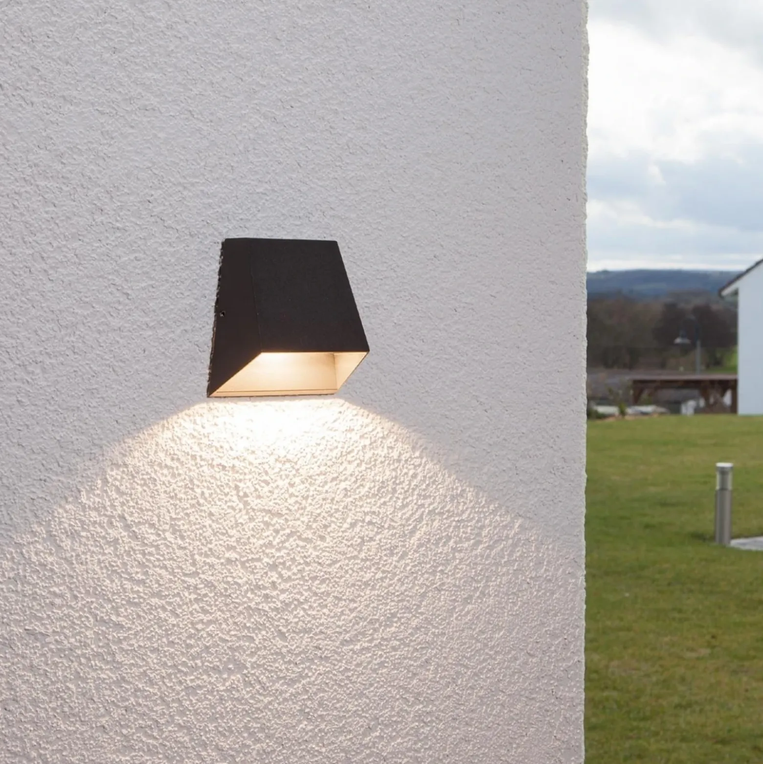 Lucande aplique LED para exterior Hanno, antracita, metal, IP54