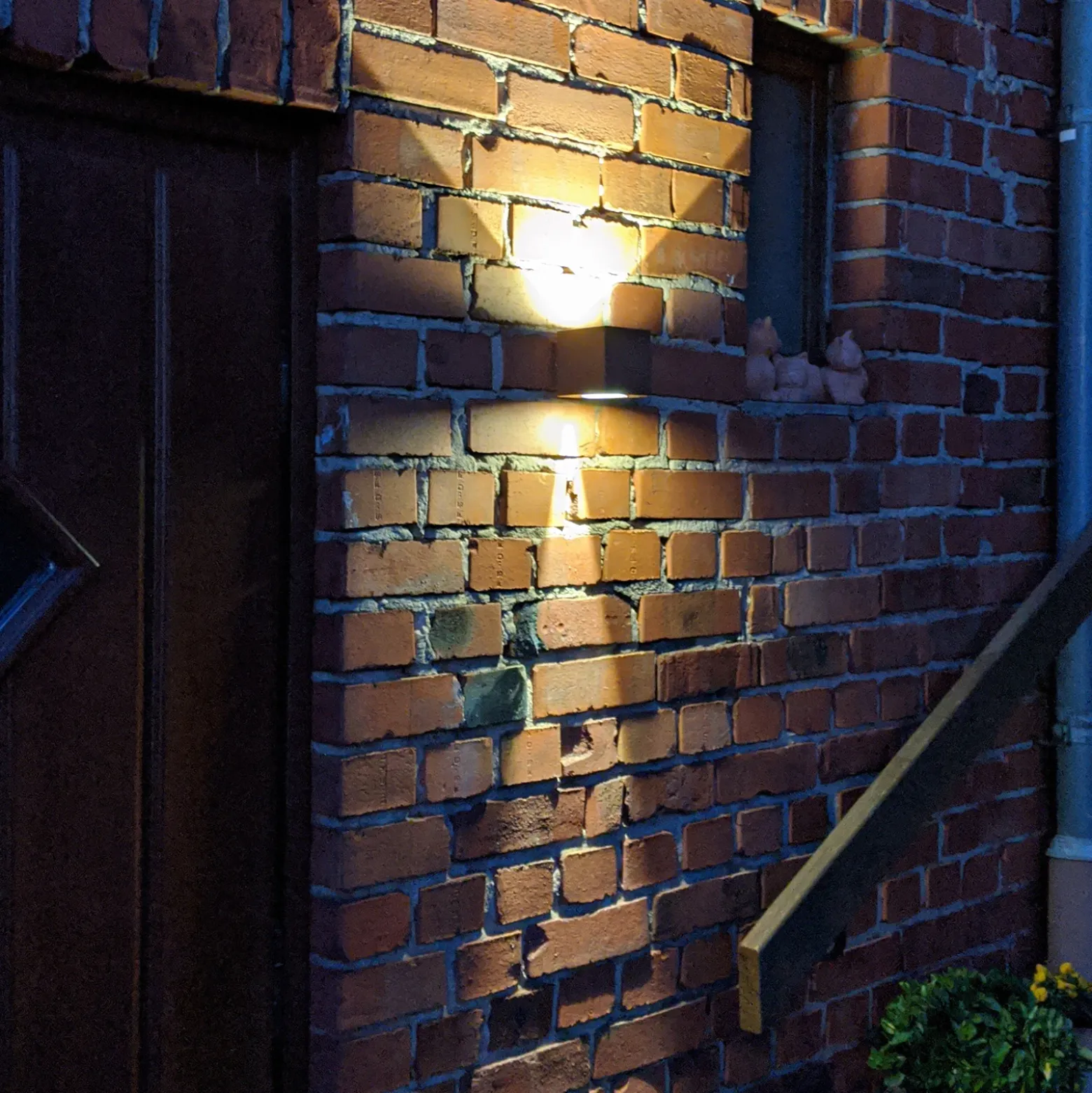 Lucande Aplique LED para exterior Jarno, óxido, metal, 9 cm