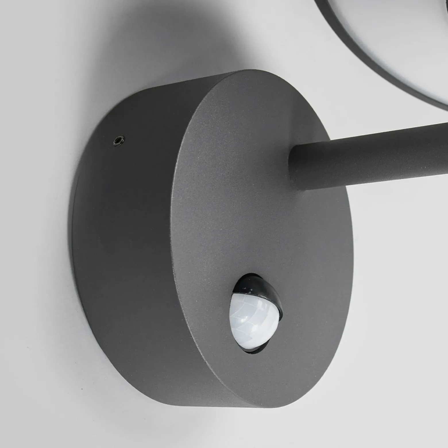 Lucande Aplique LED para exterior Fenia, sensor, IP54, antracita