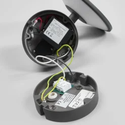 Lucande Aplique LED para exterior Fenia, sensor, IP54, antracita