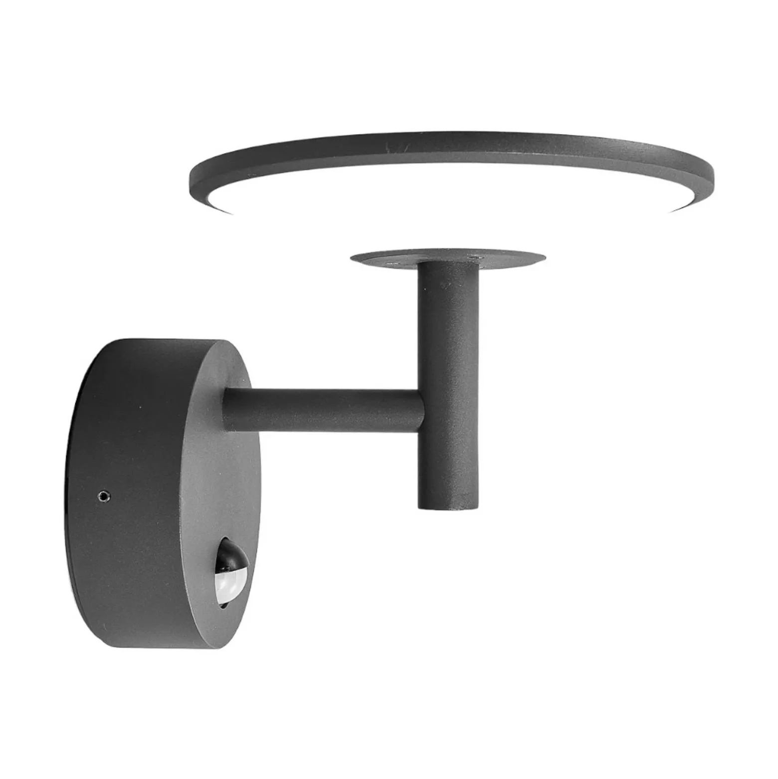Lucande Aplique LED para exterior Fenia, sensor, IP54, antracita