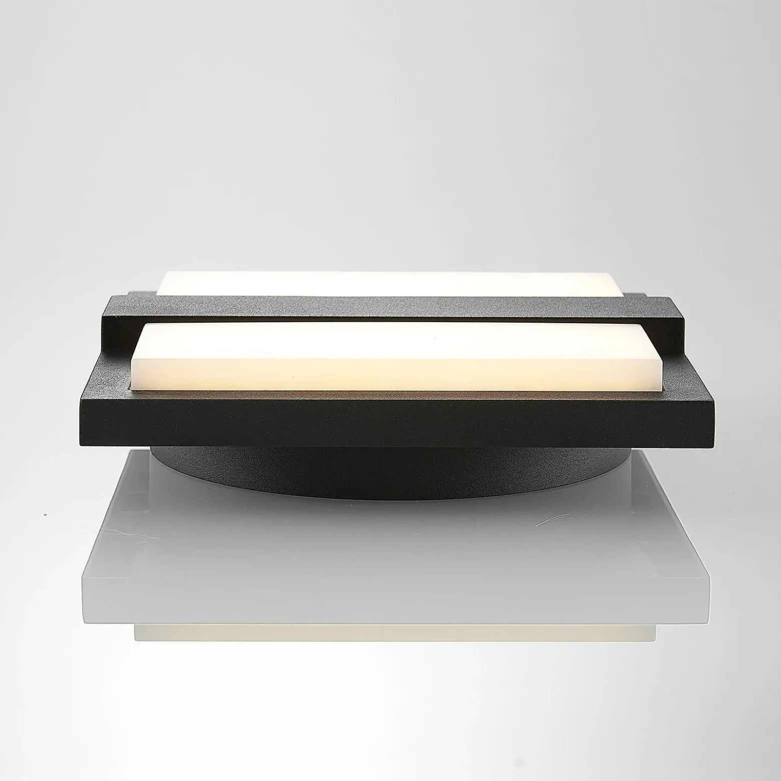 Lucande Aplique LED para exterior Gylfi, 20 cm, antracita, aluminio