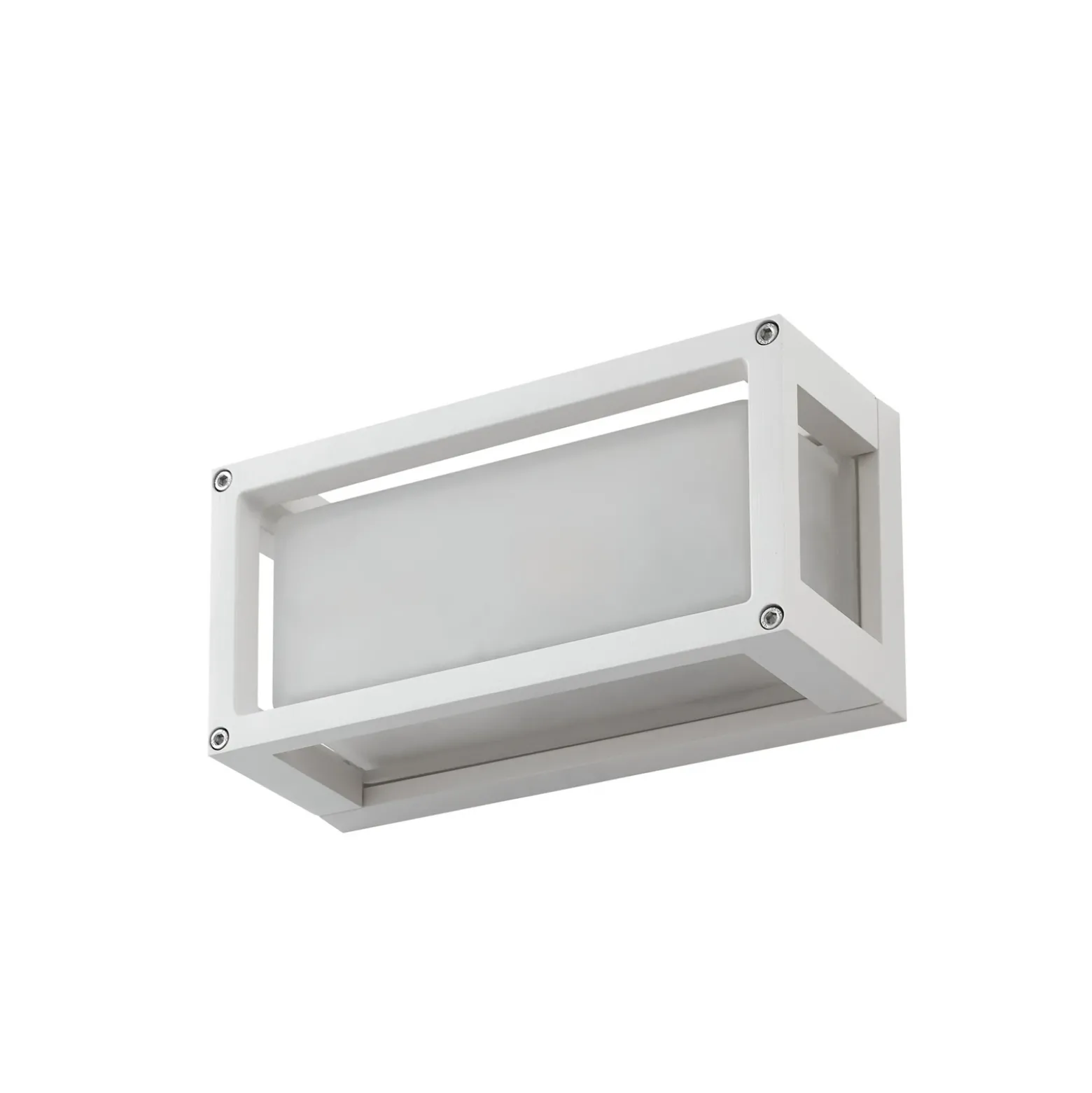 Lucande Aplique para exterior Aurelien, blanco, cristal, 12,5 cm, IP54