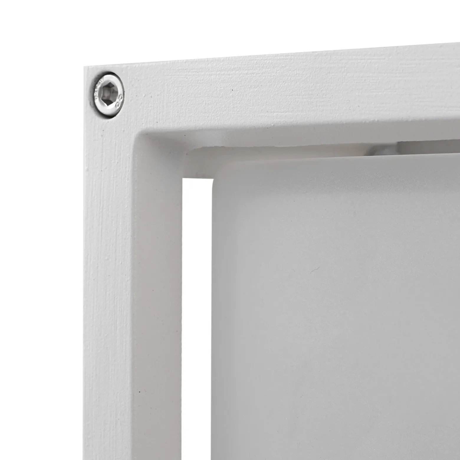 Lucande Aplique para exterior Aurelien, blanco, cristal, 12,5 cm, IP54