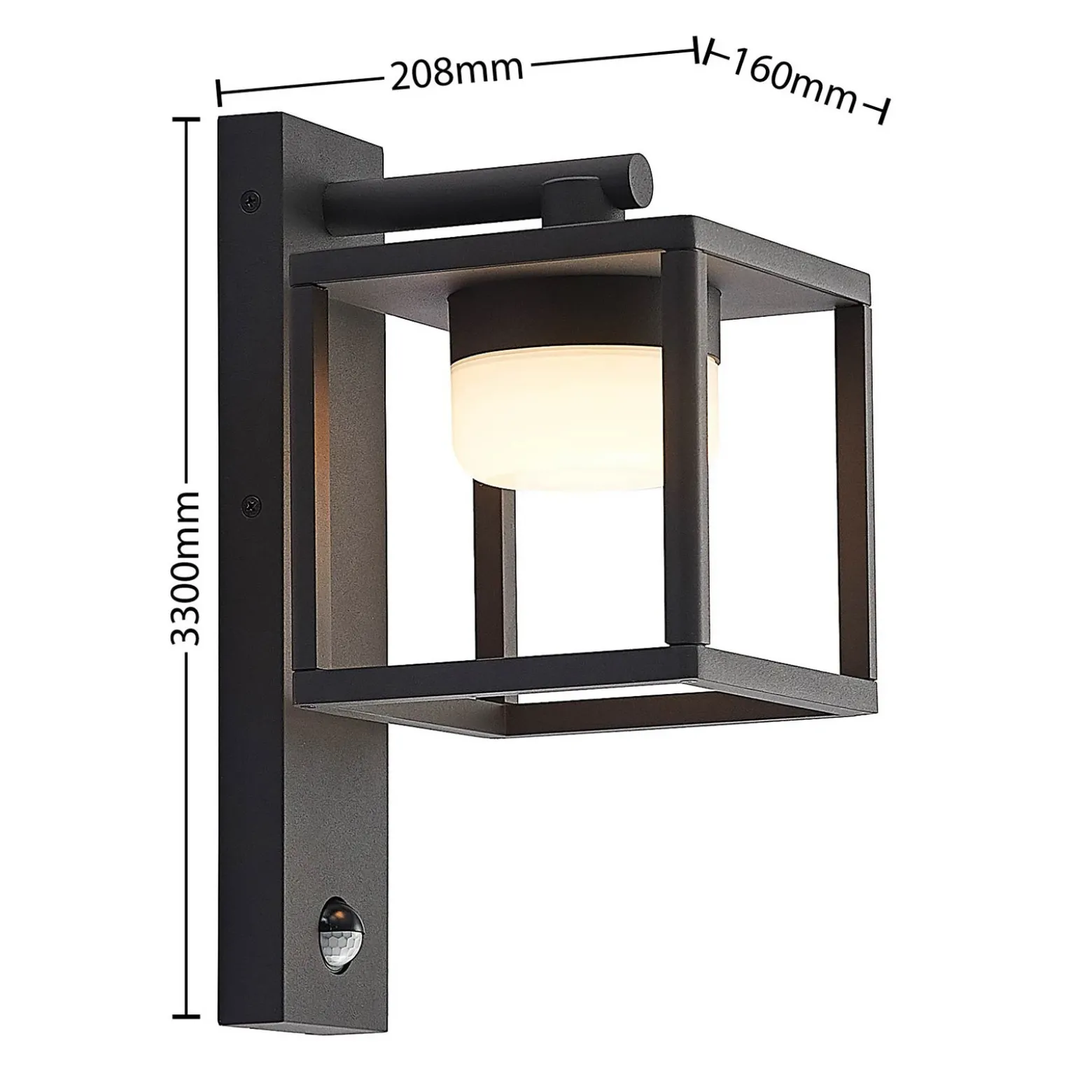Lucande aplique para exterior Timio, downlight, sensor, GX53, IP44