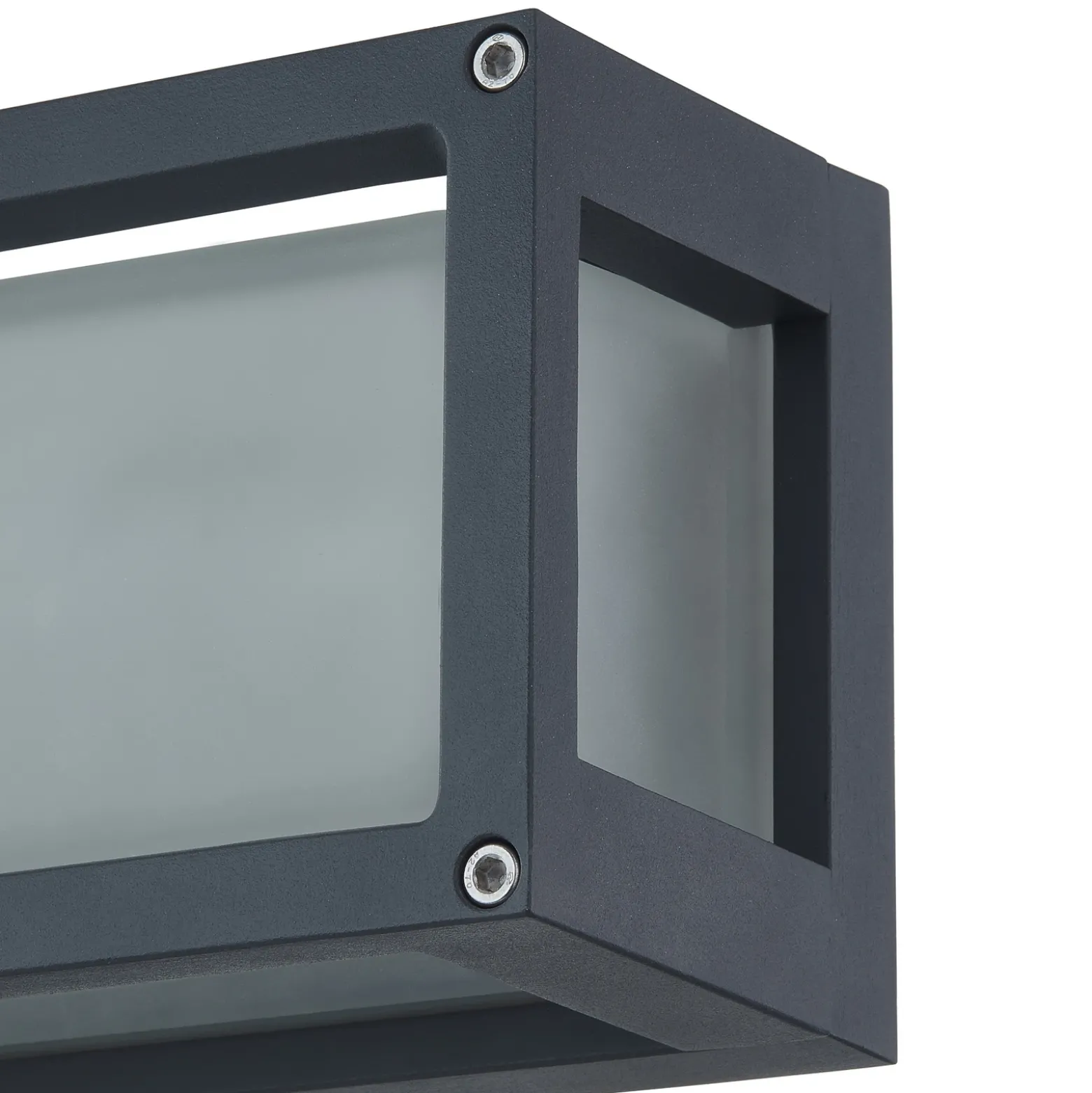 Lucande Aplique para exterior Aurelien, gris, metal, 12,5 cm, IP54