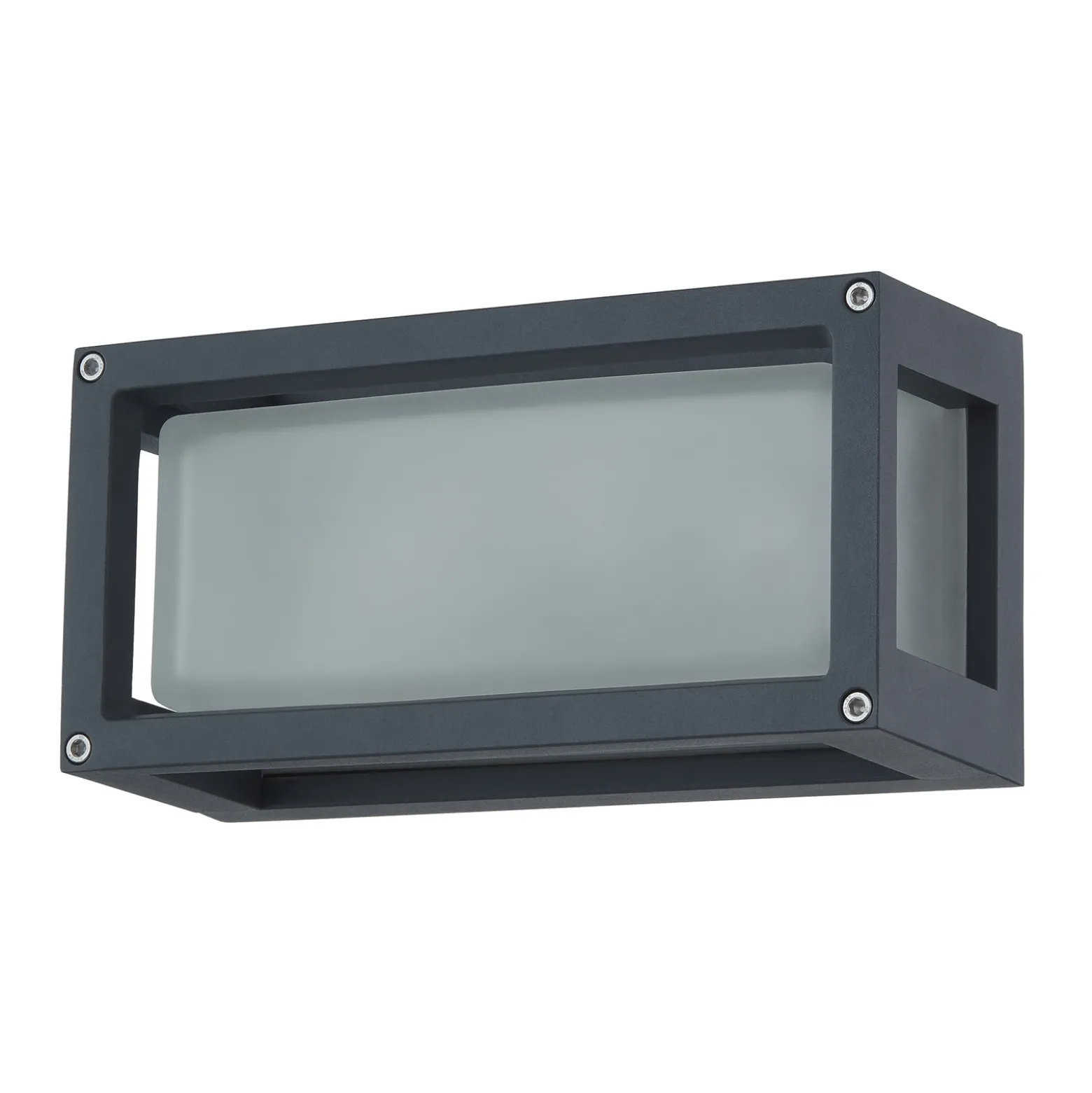 Lucande Aplique para exterior Aurelien, gris, metal, 12,5 cm, IP54