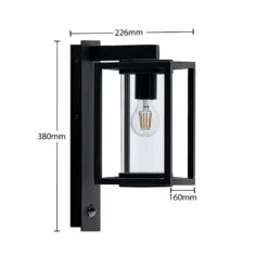 Lucande aplique para exterior Ferda, set de 2, antracita Sensor IP44