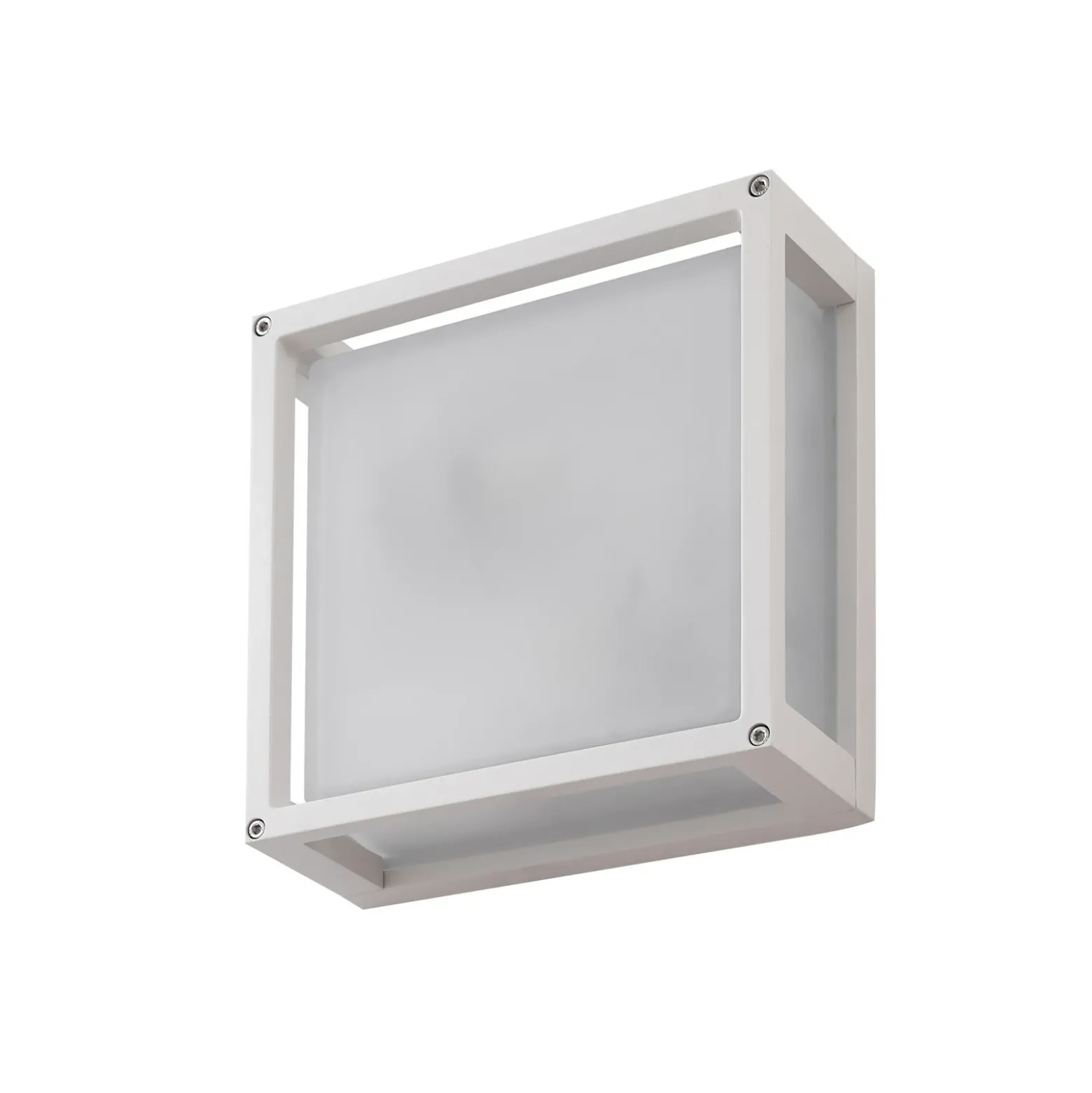 Lucande Aplique para exterior Aurelien, blanco, sensor, 25 x 25 cm