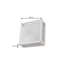 Lucande Aplique para exterior Aurelien, blanco, sensor, 25 x 25 cm