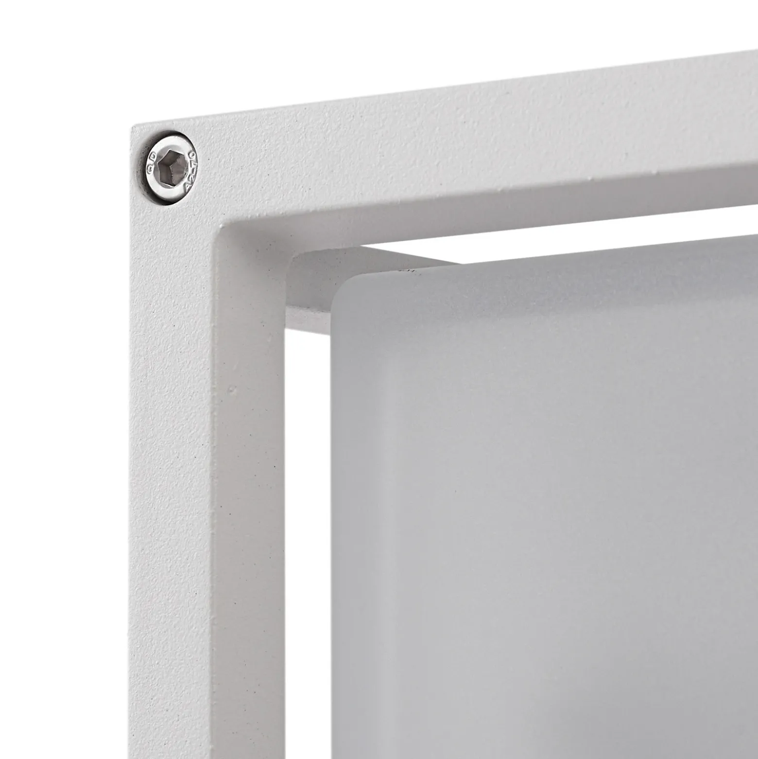 Lucande Aplique para exterior Aurelien, blanco, sensor, 25 x 25 cm