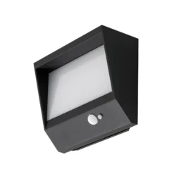 Lucande Aplique solar LED Dava, 14 cm de altura, aluminio, sensor