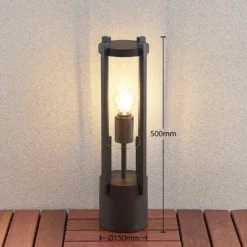 Lucande Baliza Brienne, 50 cm, antracita, metal