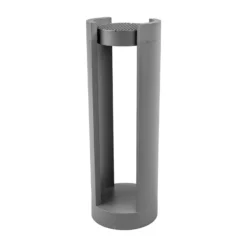 Lucande Baliza LED Dylen, gris, metal, 50 cm, IP65