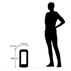 Lucande Baliza LED Habsa, 30 cm, antracita, metal