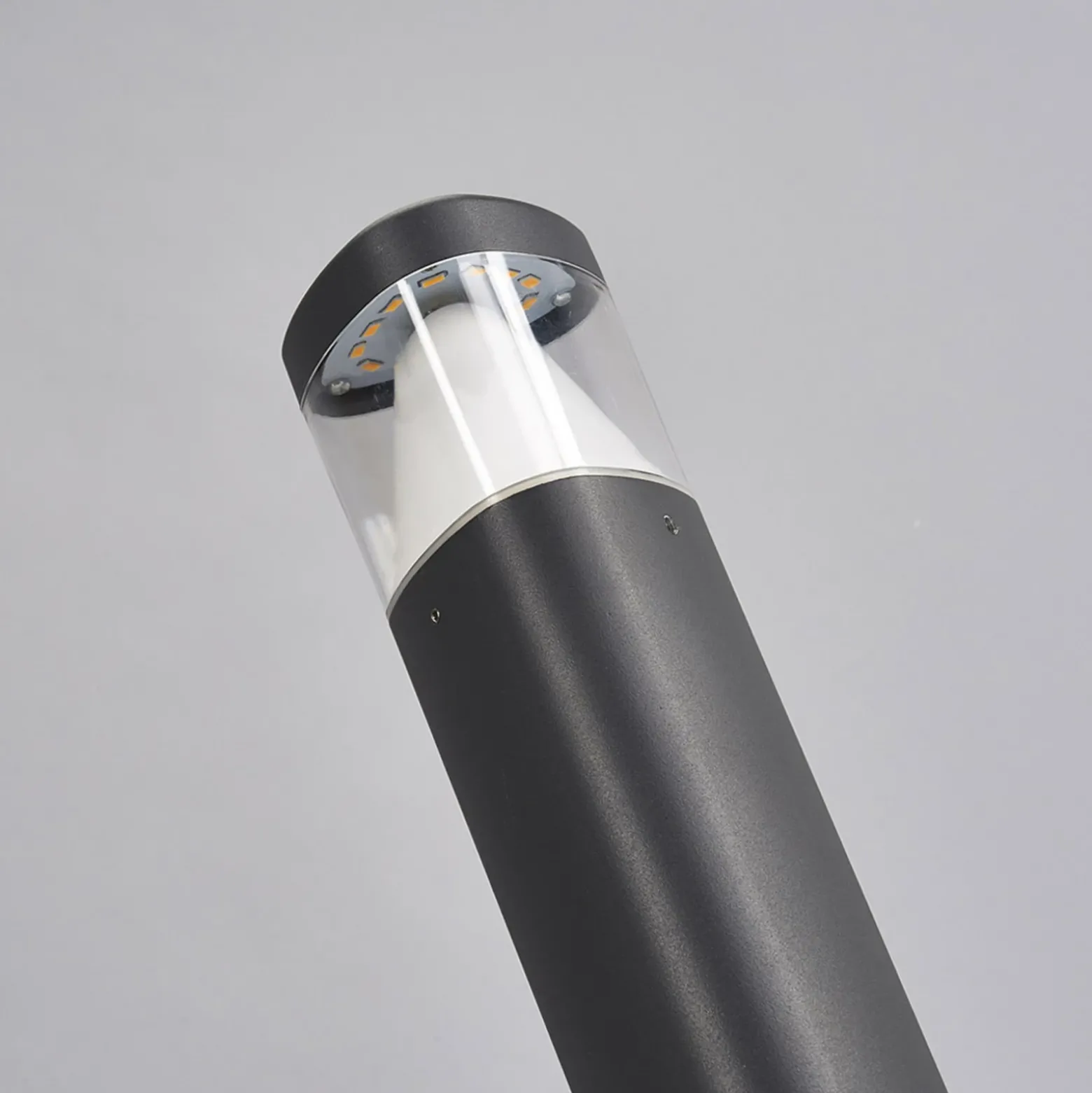 Lucande Baliza LED Milou, altura 30 cm, antracita, aluminio