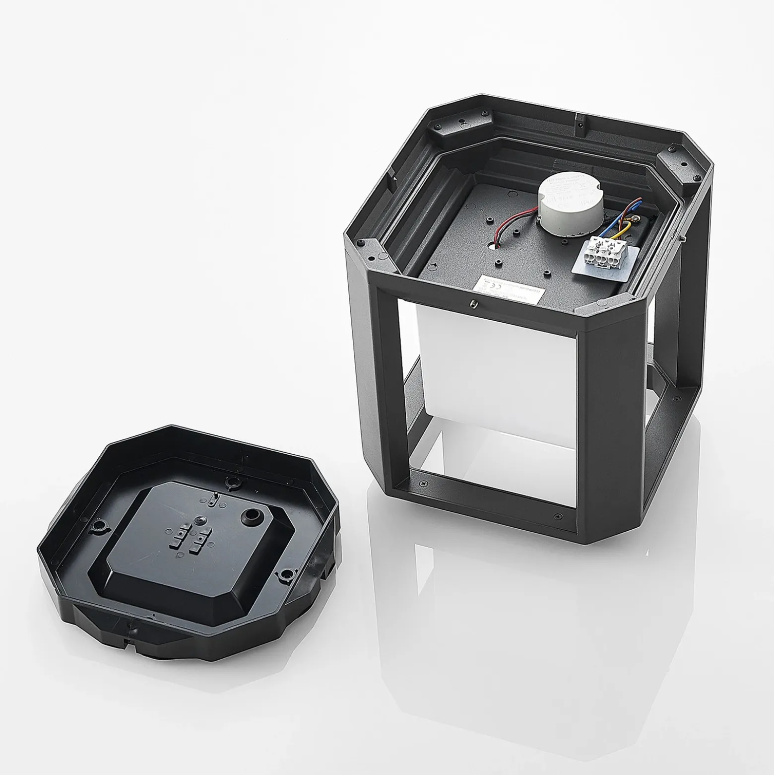 Lucande Baliza LED Serenella, antracita, metal, 27 cm