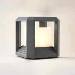 Lucande Baliza LED Serenella, antracita, metal, 27 cm