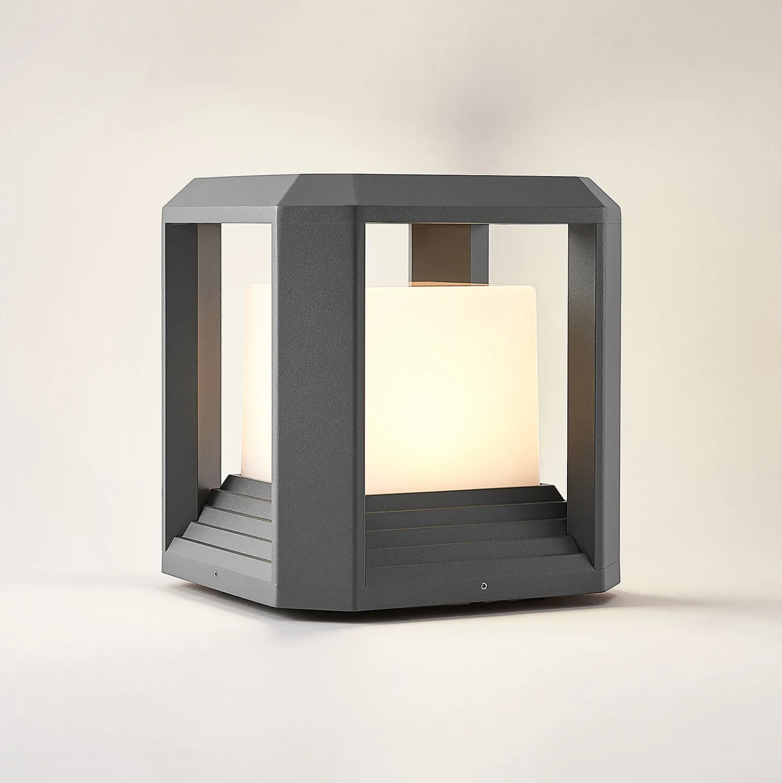 Lucande Baliza LED Serenella, antracita, metal, 27 cm
