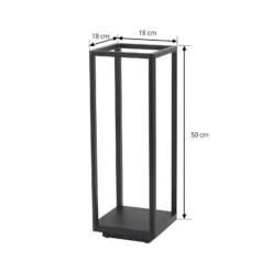 Lucande Baliza LED Thorvid, altura 50 cm, negro