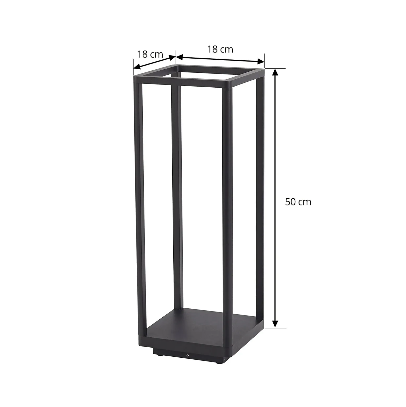 Lucande Baliza LED Thorvid, altura 50 cm, negro