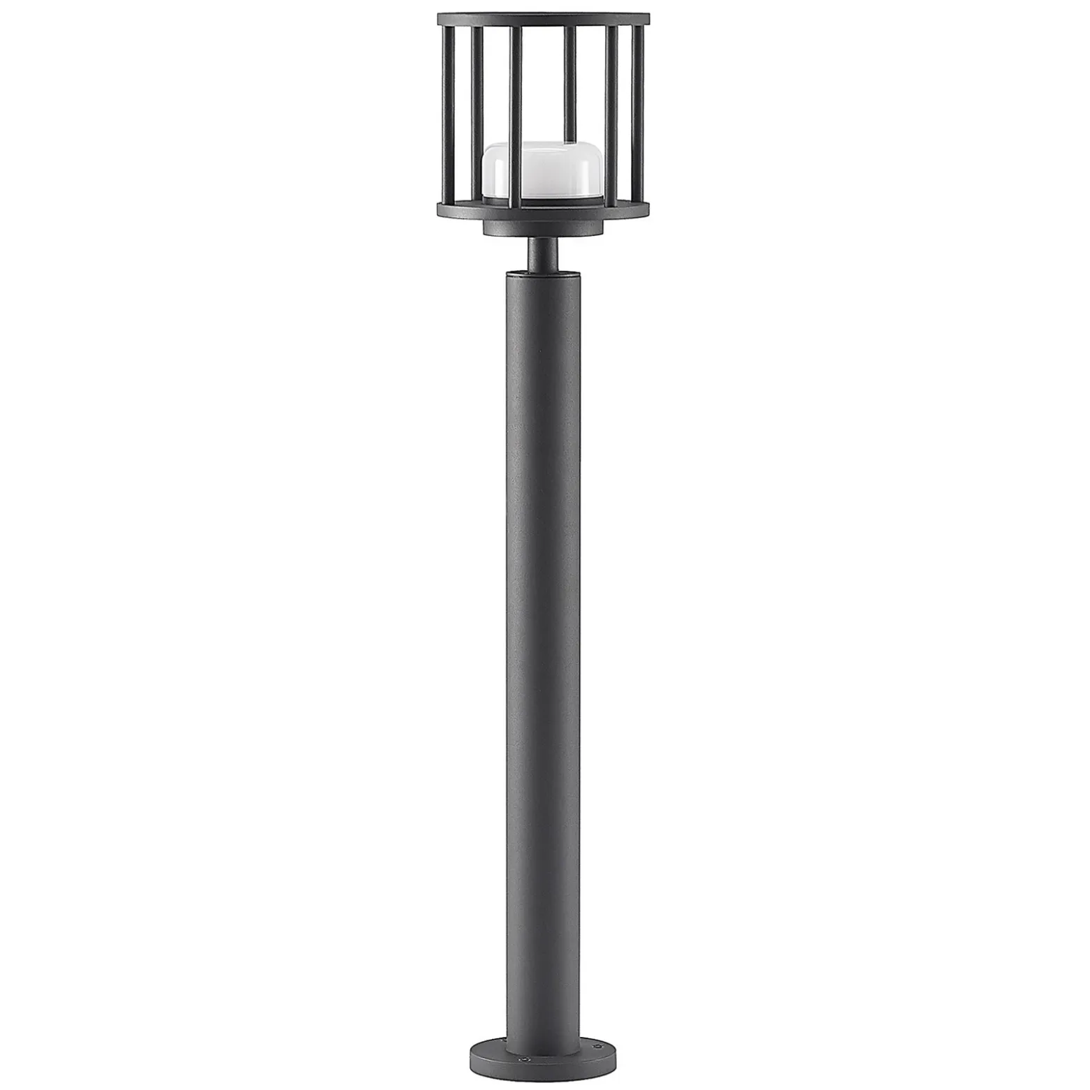Lucande Bolardo luminoso Berenike, 85 cm, gris oscuro, metal, GX53