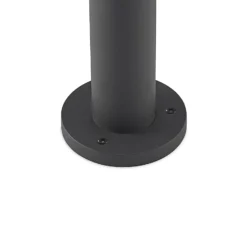 Lucande Bolardo luminoso Berenike, 60 cm, gris oscuro, metal, GX53