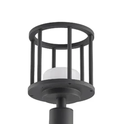 Lucande Bolardo luminoso Berenike, 60 cm, gris oscuro, metal, GX53