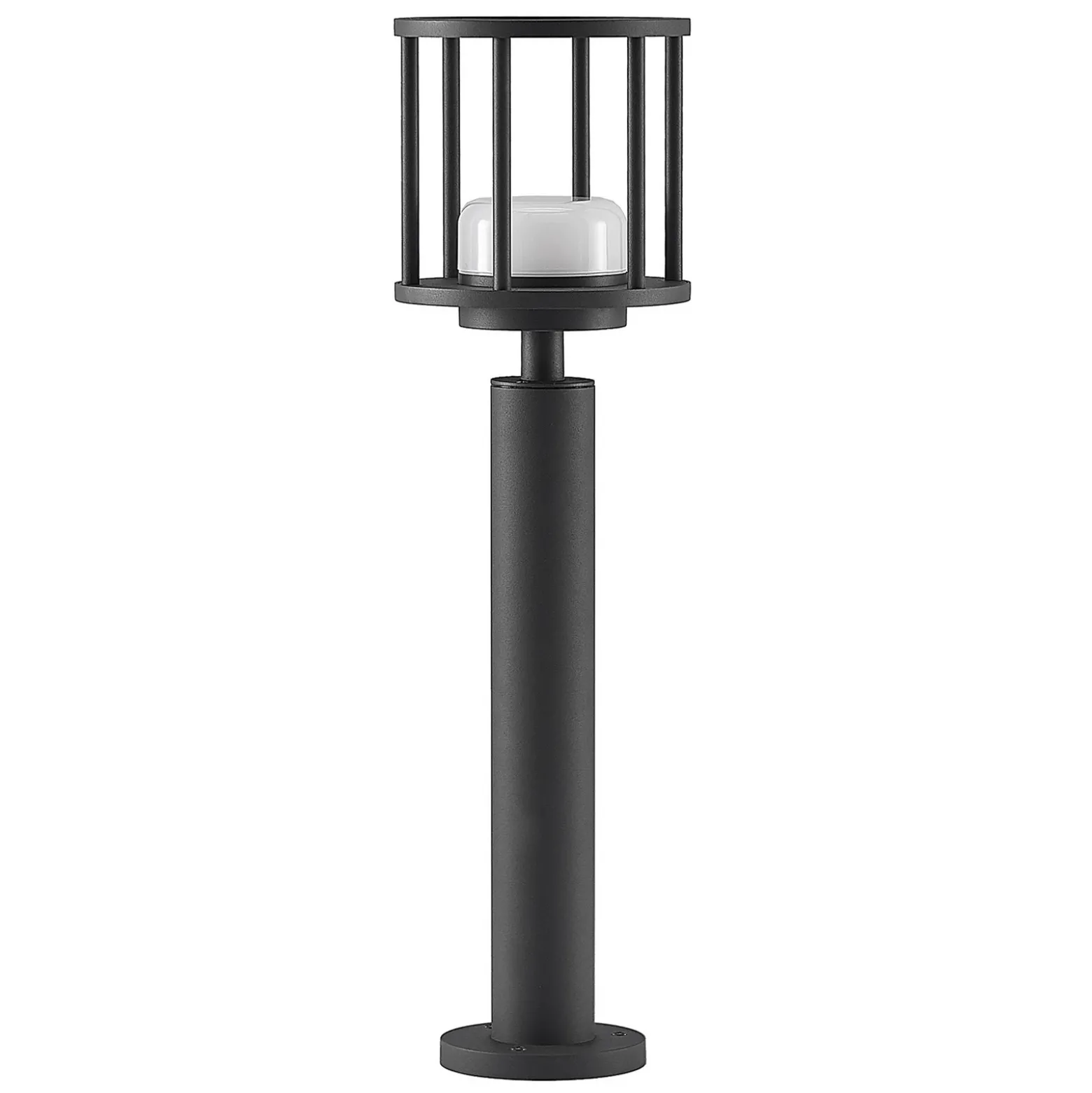 Lucande Bolardo luminoso Berenike, 60 cm, gris oscuro, metal, GX53