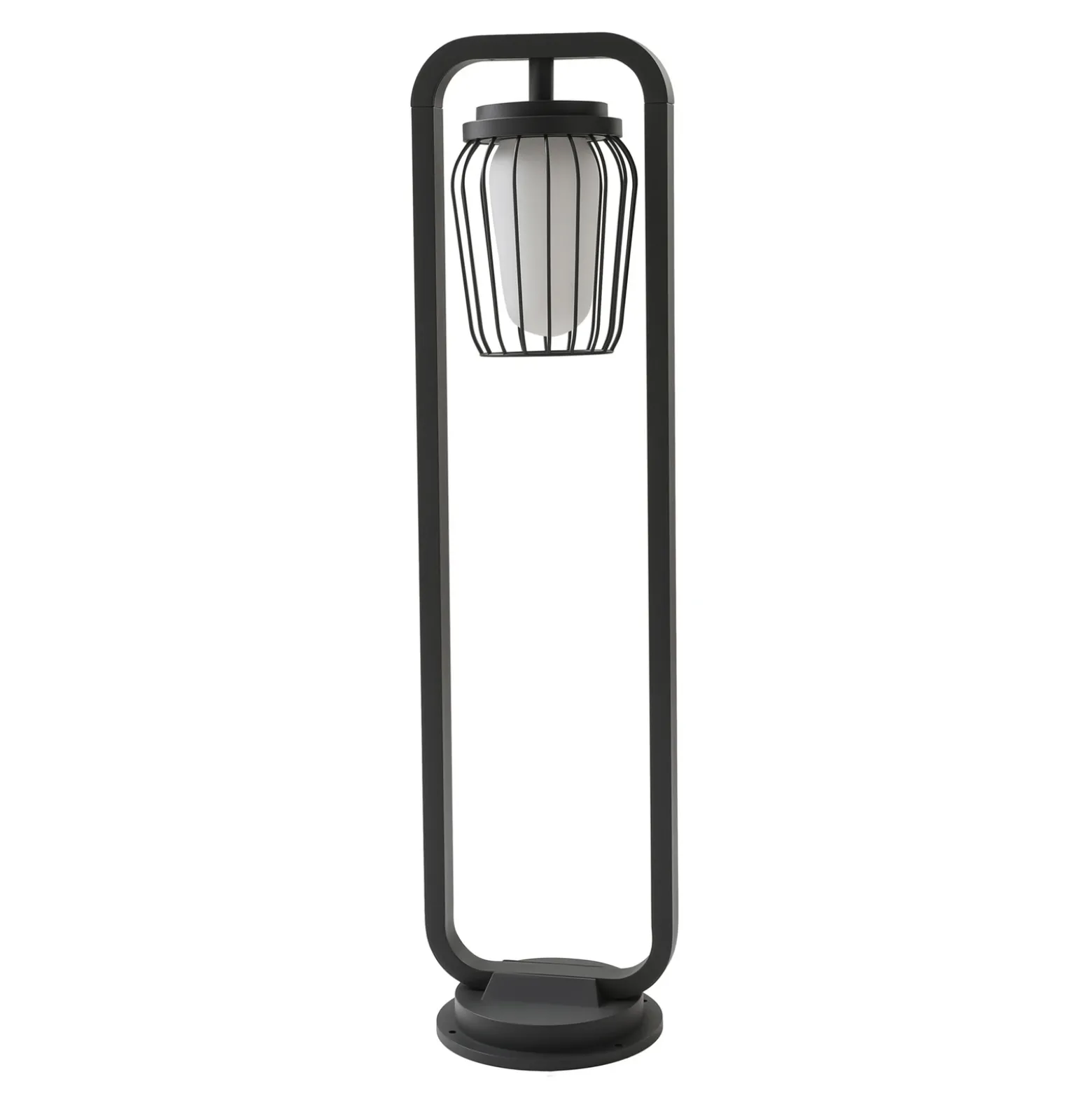 Lucande Bolardo luminoso Chandan, 90 cm, antracita, aluminio