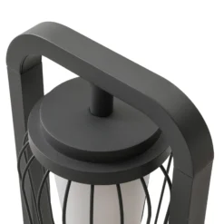 Lucande Bolardo luminoso Chandan, 90 cm, antracita, aluminio