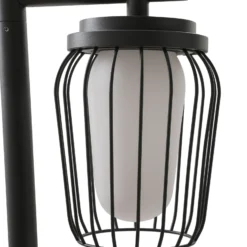 Lucande Bolardo luminoso Chandan, 100 cm, negro, aluminio