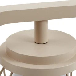 Lucande Bolardo luminoso Chandan, 90 cm, beige, metal, IP54