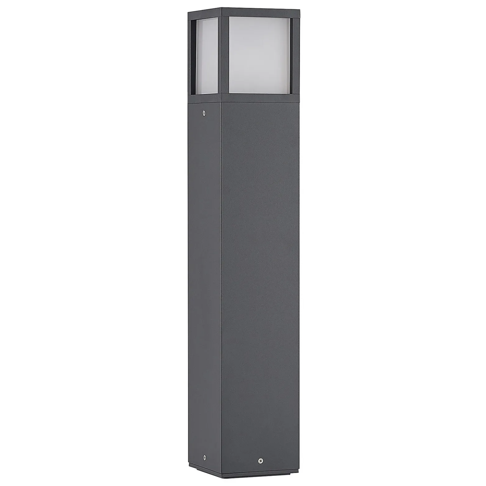 Lucande Bolardo luminoso Dewari, E27, 65 cm, gris oscuro, IP54
