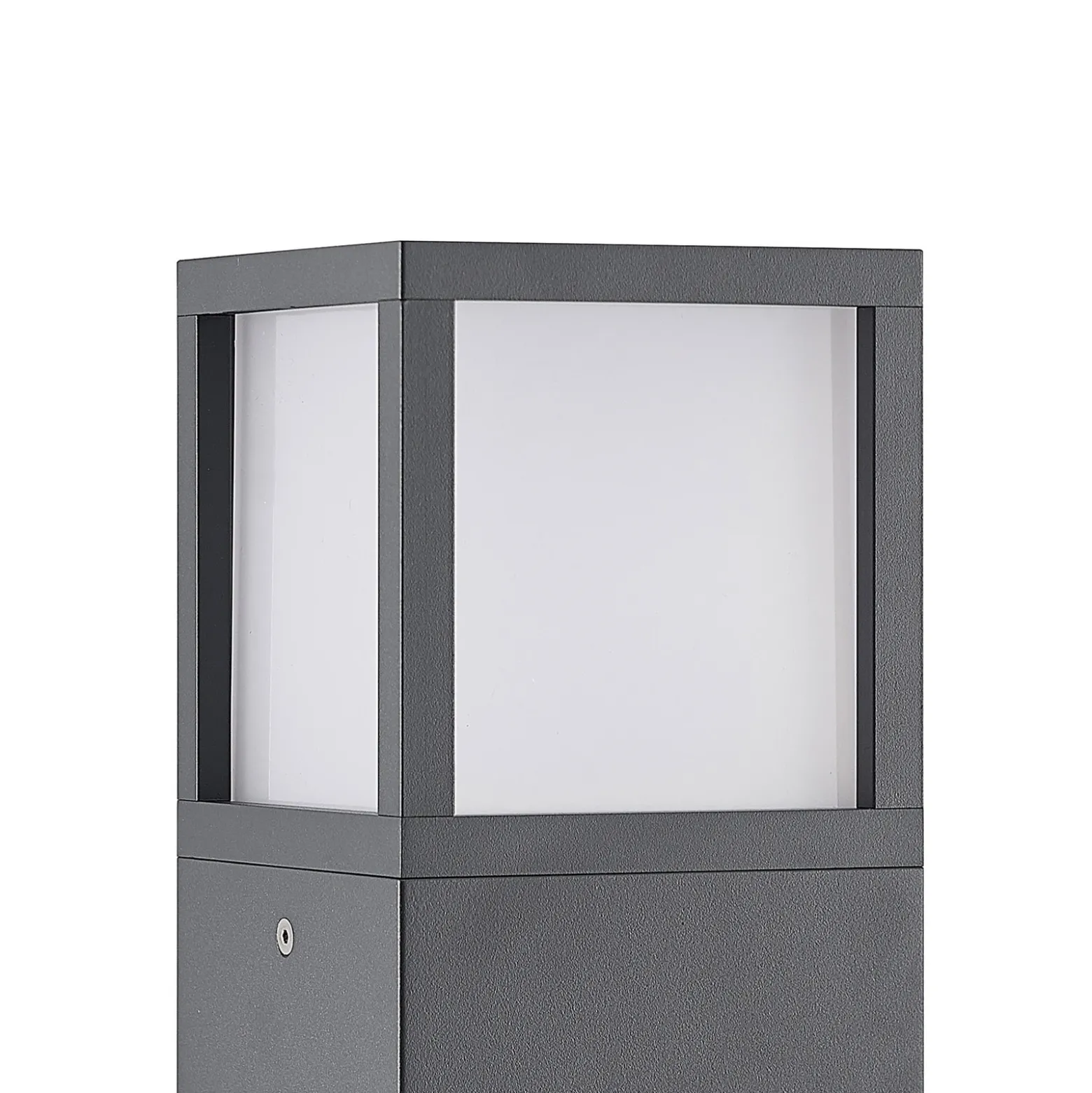 Lucande Bolardo luminoso Dewari, E27, 65 cm, gris oscuro, IP54