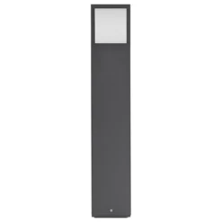 Lucande Bolardo luminoso Dewari, E27, 65 cm, gris oscuro, IP54
