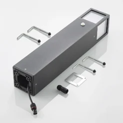 Lucande Bolardo luminoso Dewari, detector de movimiento, E27, 65 cm, IP54