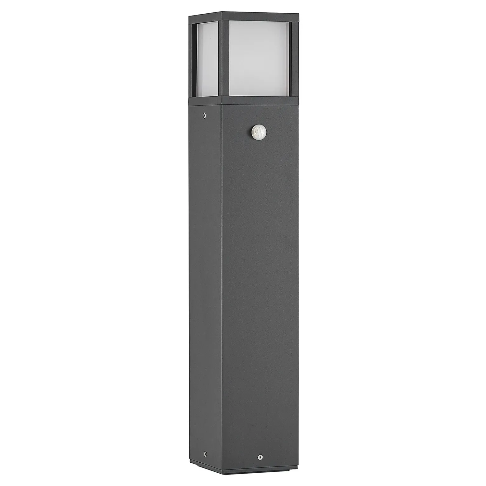 Lucande Bolardo luminoso Dewari, detector de movimiento, E27, 65 cm, IP54