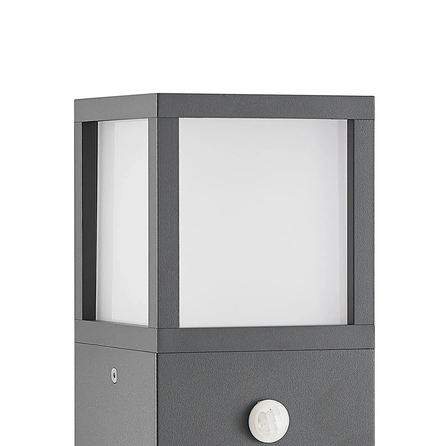 Lucande Bolardo luminoso Dewari, detector de movimiento, E27, 65 cm, IP54