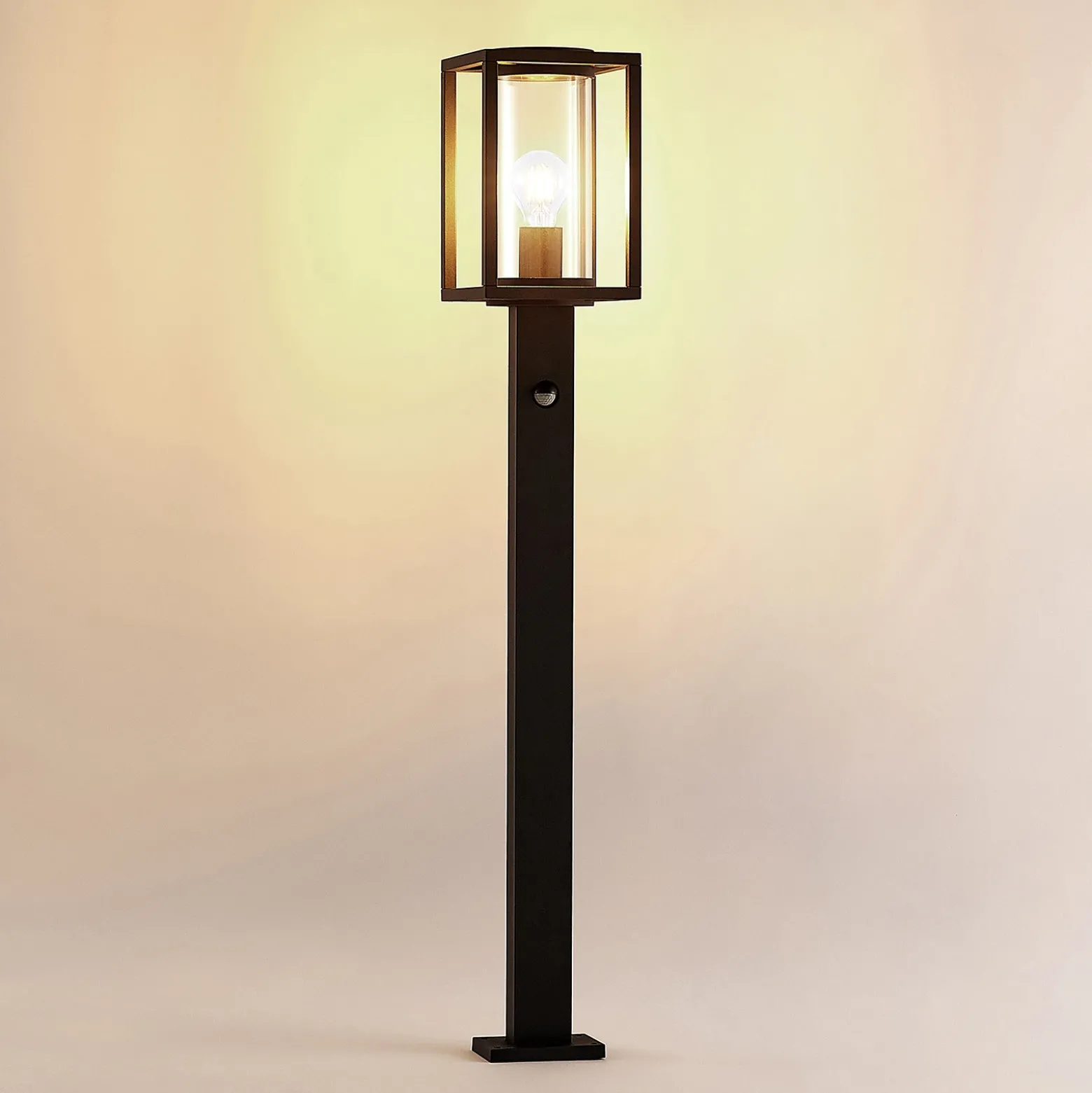 Lucande Bolardo luminoso Ferda, 100 cm, sensor, antracita, IP44