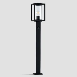 Lucande Bolardo luminoso Ferda, 100 cm, sensor, antracita, IP44