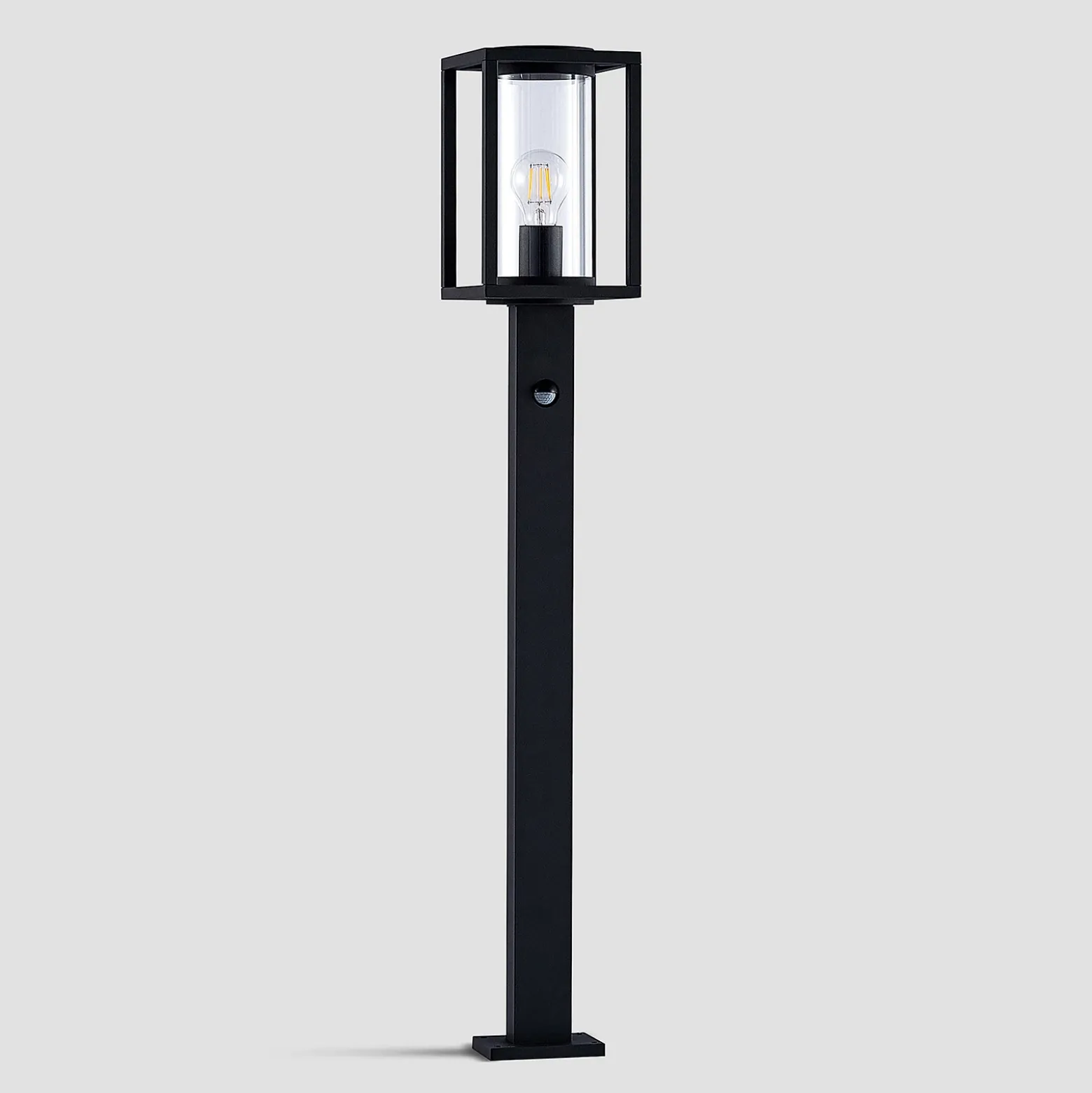 Lucande Bolardo luminoso Ferda, 100 cm, sensor, antracita, IP44