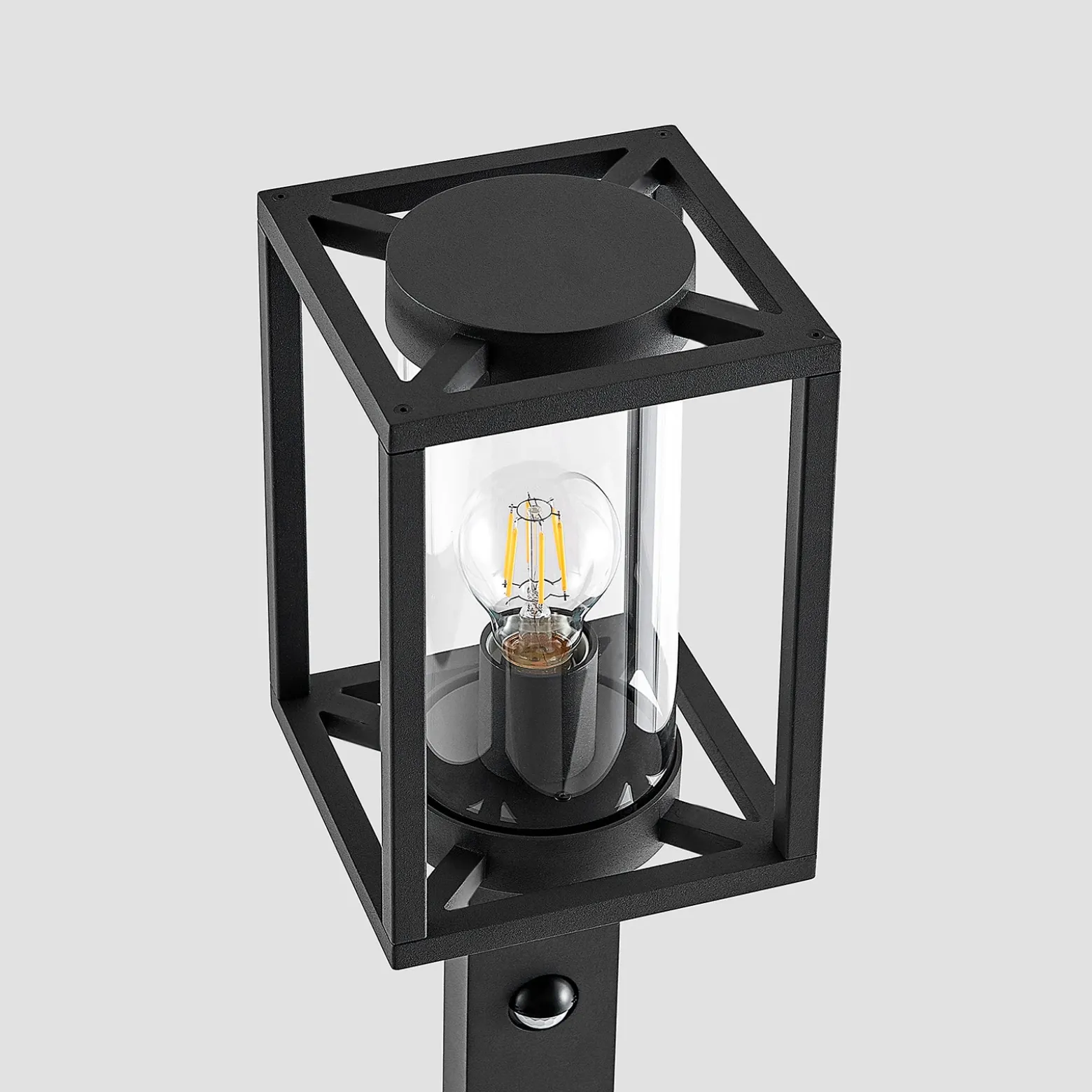 Lucande Bolardo luminoso Ferda, 100 cm, sensor, antracita, IP44