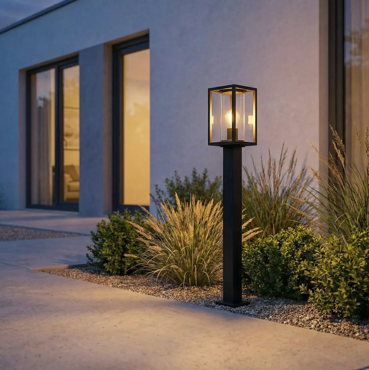 Lucande Bolardo luminoso Ferda, 100 cm, antracita, IP44