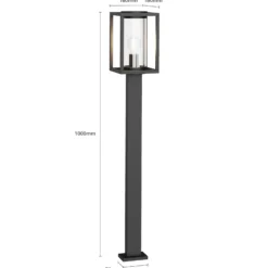 Lucande Bolardo luminoso Ferda, 100 cm, antracita, IP44
