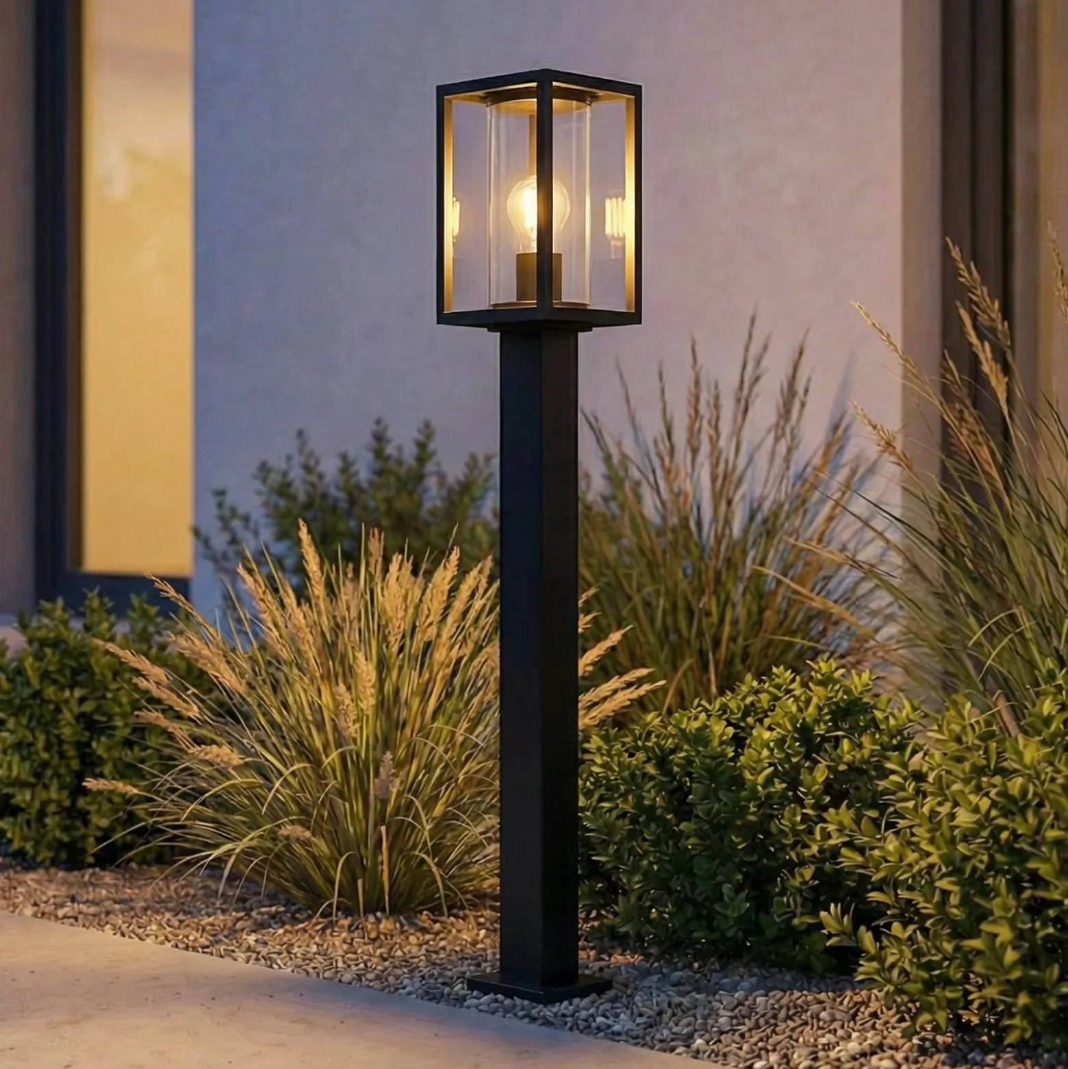 Lucande Bolardo luminoso Ferda, 100 cm, antracita, IP44