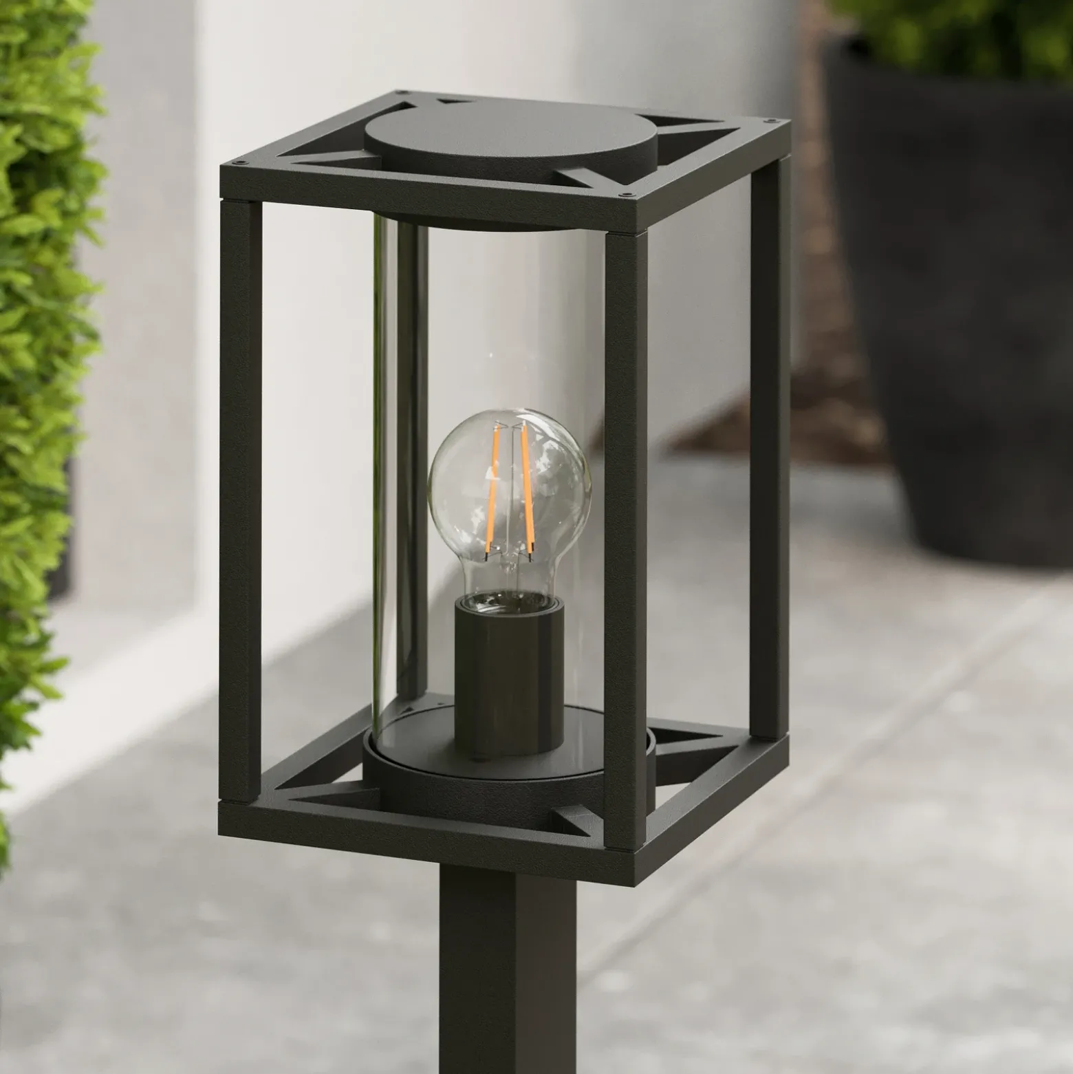 Lucande Bolardo luminoso Ferda, 100 cm, antracita, IP44