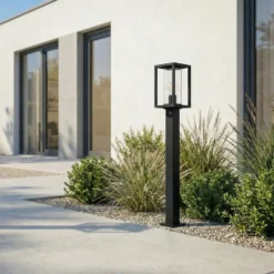 Lucande Bolardo luminoso Ferda, 100 cm, antracita, IP44
